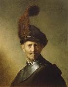 REMBRANDT Harmenszoon van Rijn, An Old Man in Military Costume 1630-1 by Rembrandt